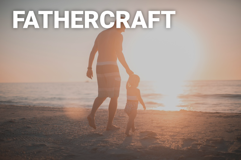 Photo of father walking on beach with his son, by Derek Thomson on Unsplash